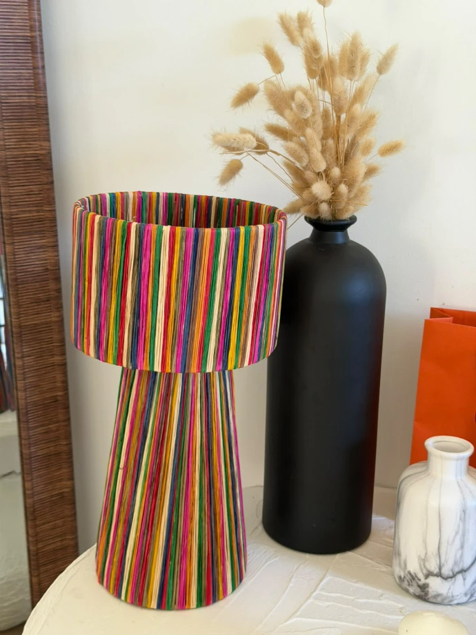 Diyara Artisanat Abat Jour Moyen Modèle Multicolore