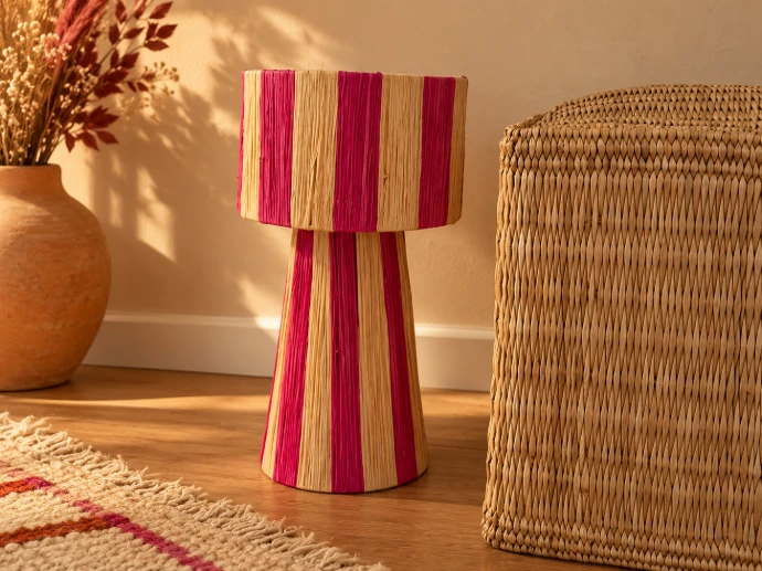 Diyara Artisanat Abat Jour Rose
