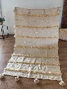 Diyara Artisanat Plaid écru à franges et sequins argentés 3.webp
