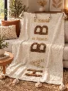 Diyara Artisanat Plaid beige HABIBI à motifs en relief 1.webp