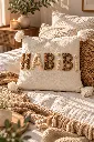 Diyara Artisanat Housse de coussin HABIBI en coton écru 2.webp