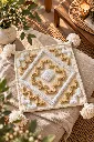Diyara Artisanat Housse de coussin berbère écrue à motifs tuftés 4.webp