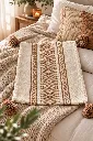Diyara Artisanat Housse de coussin écrue à motifs berbères beige 3.webp