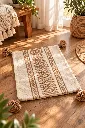 Diyara Artisanat Housse de coussin écrue à motifs berbères beige 2.webp