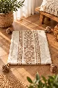 Diyara Artisanat Housse de coussin écrue à motifs berbères beige 1.webp