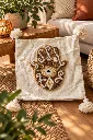 Diyara Artisanat Housse de coussin Main de Fatma tuftée beige 2.webp