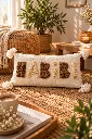 Diyara Artisanat Housse de coussin HABIBI tuftée beige 4.webp