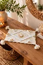 Diyara Artisanat Housse de coussin berbère tuftée beige et blanc - Modèle 1 - 2.webp