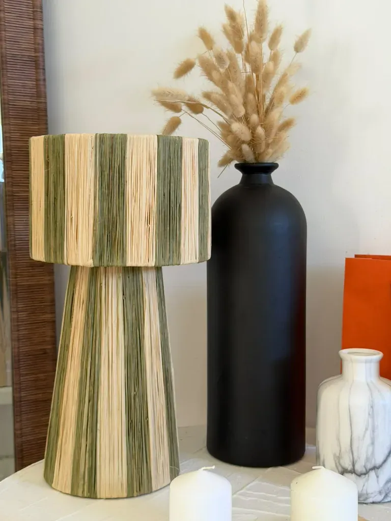 Diyara Artisanat Abat Jour Petit Modèle Kaki.webp