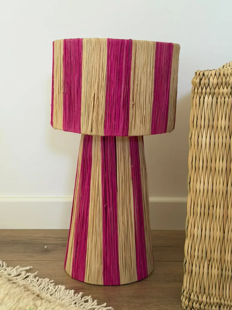 Diyara Artisanat Abat Jour Moyen Modèle Rose 2.webp