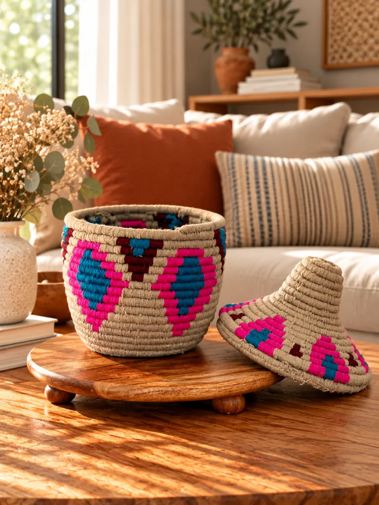 Diyara Artisanat Boites Berbères Gris, rose bleu et bordeaux 1.webp