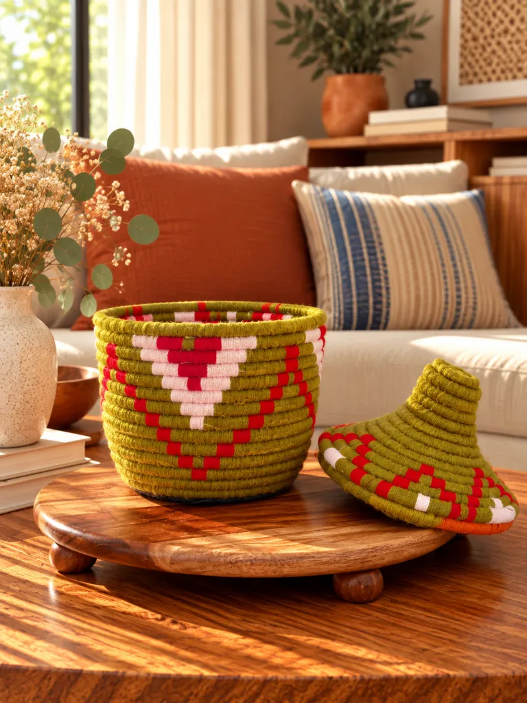 Diyara Artisanat Boites Berbères Vert, Rose Pale et Rouge 2.webp