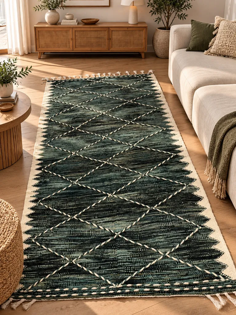 Diyara Artisanat Grand Tapis Berbère - Forêt Émeraude 1.webp