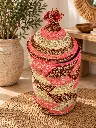 Diyara Artisanat Grand Panier Tressé avec Couvercle - AYA 1.webp