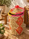 Diyara Artisanat Grand Panier Tressé avec Couvercle - TIFAWT 1.webp