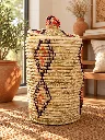 Diyara Artisanat Grand Panier Tressé avec Couvercle - TIZIRI 1.webp