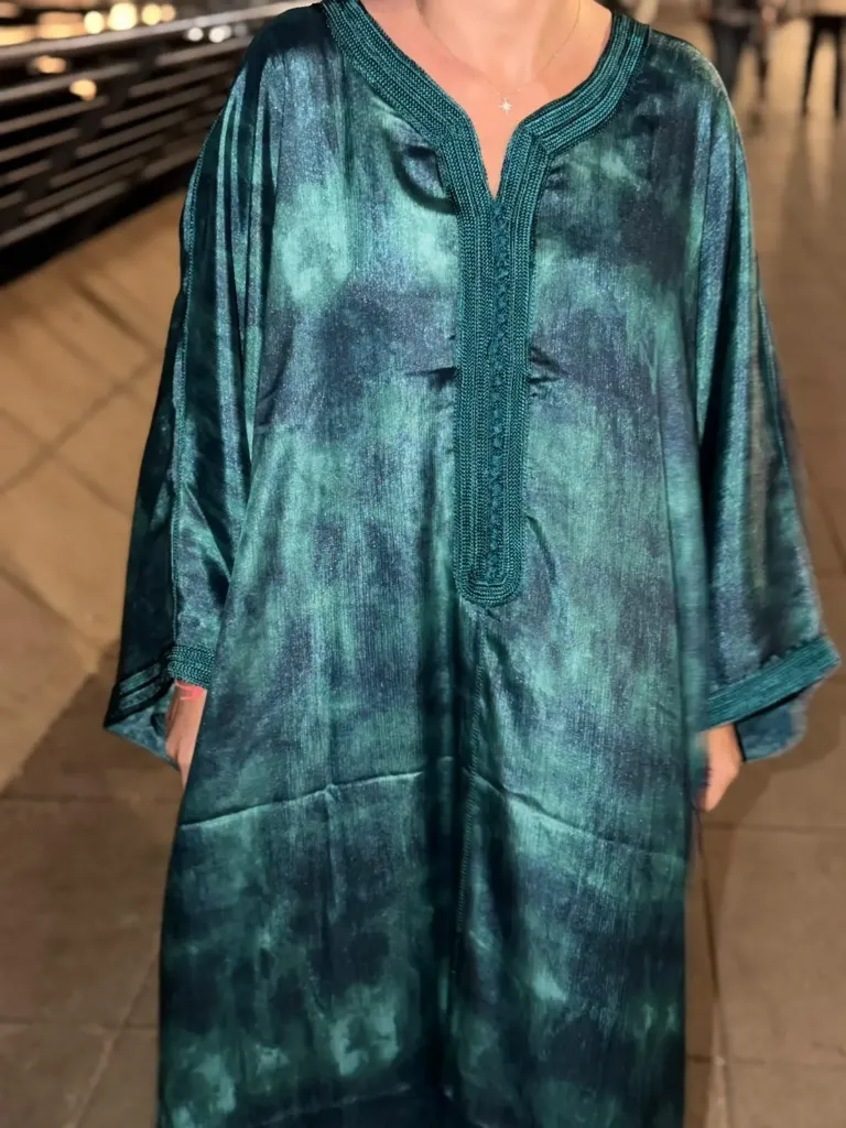 Jellaba SOFIA Bleu Saphir