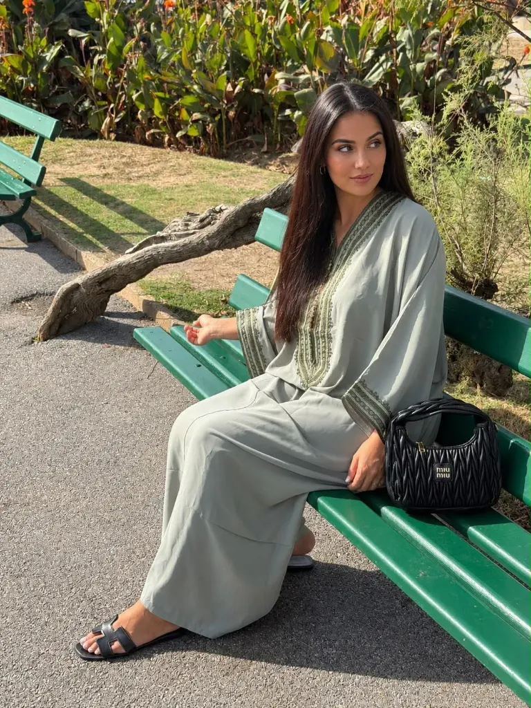 Gandoura Inaya Kaki Sauge