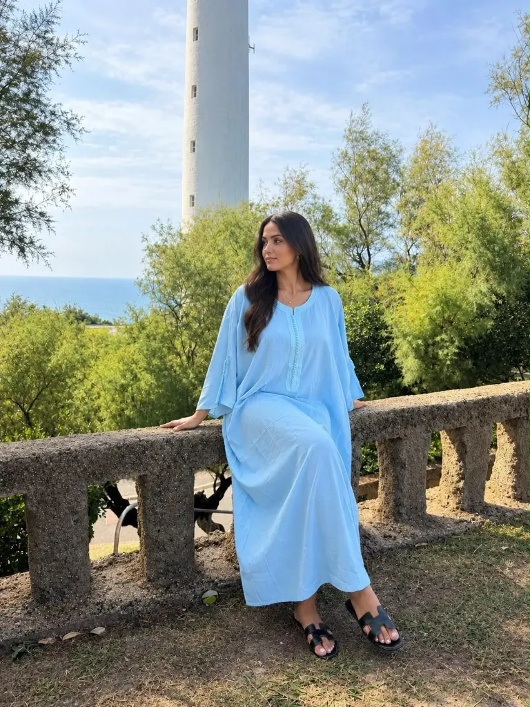 Gandoura Lina Bleu Ciel