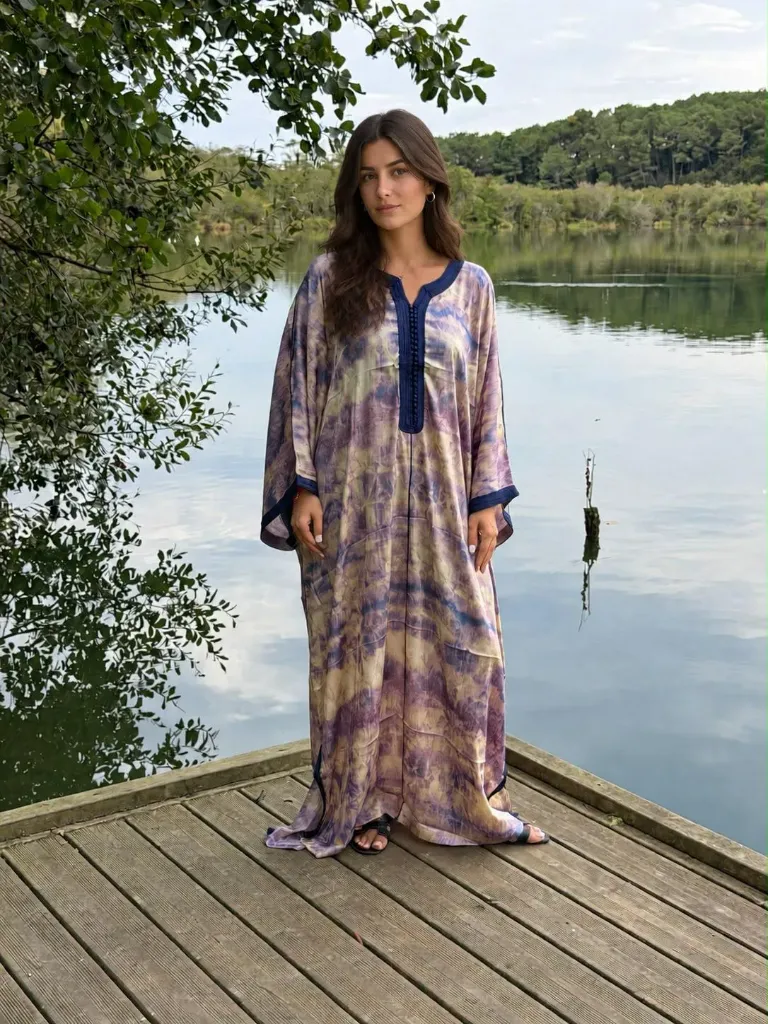 Jellaba SOFIA Lavande Nuagée