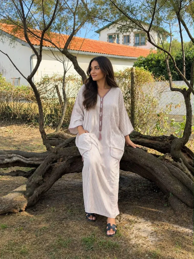 Jellaba Inès Rose Poudré
