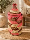 Grand panier tressé avec couvercle - AYA