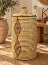 Grand panier tressé avec couvercle - AZIZA