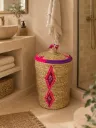 Grand panier tressé avec couvercle - DUNE
