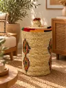Grand panier tressé avec couvercle - SAHARA