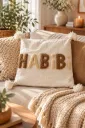Housse de Coussin HABIBI en Coton Écru